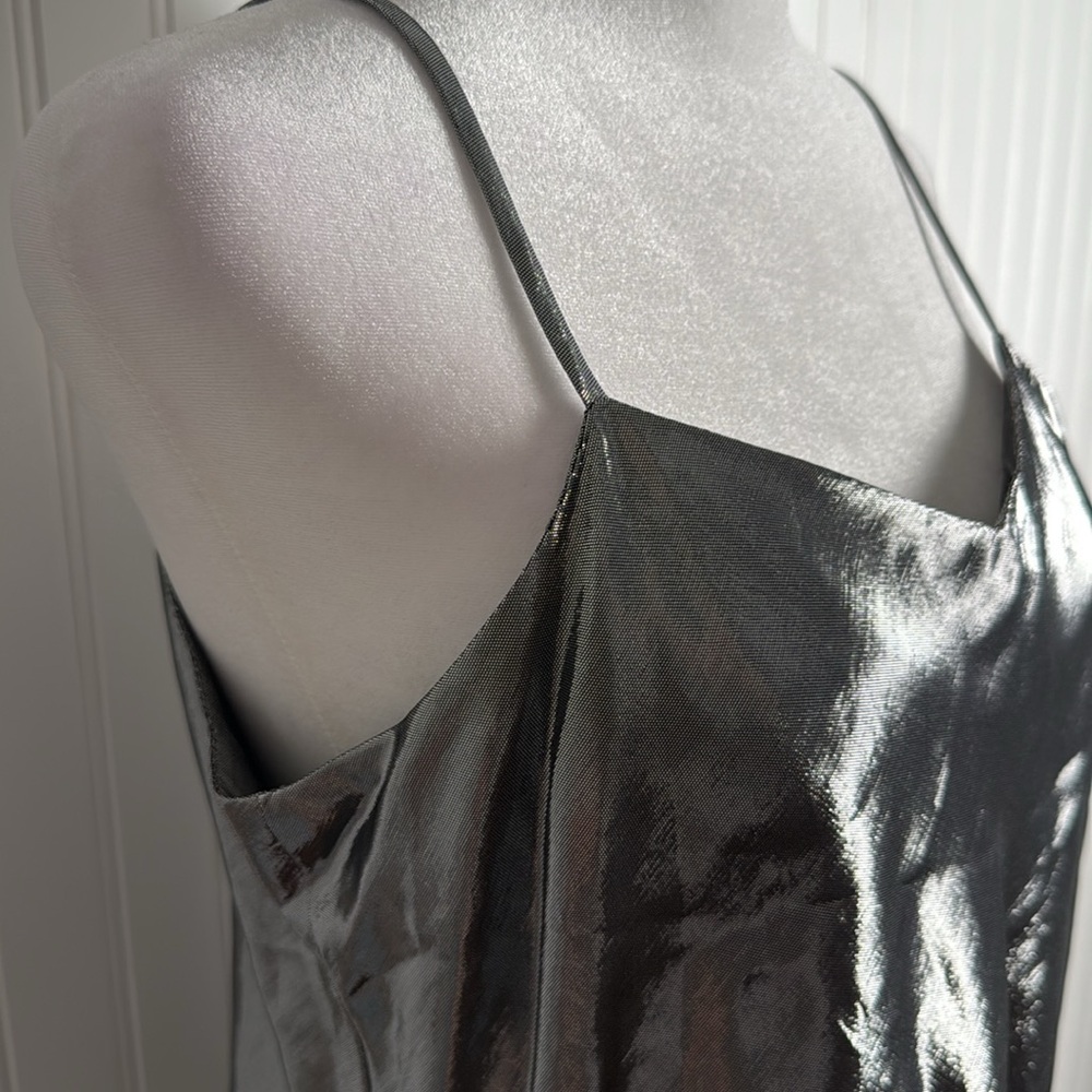 Vtg PLIERS Sliver Metallic Women's Top MADE IN U.S.A.